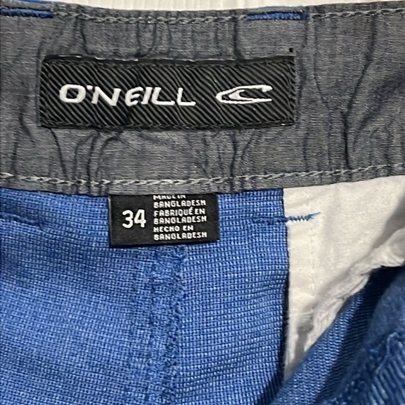 O’NEILL Mens Blue Flat Front Chino Shorts
 - Size 34 - Picture 6 of 6